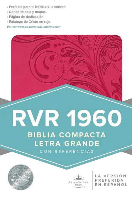 RVR 1960 BIBLIA COMPACTA LETRA GRANDE, ROSADA